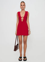 Steward Mini Dress Red Petite