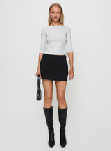 Elaia 3/4 Sleeve Top Grey Marle