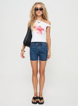 Edwardi Hibiscus Top White