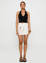 Caraliia Mini Skirt White / Multi