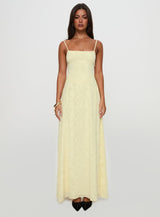 South Of France Maxi Dress Yellow Petite