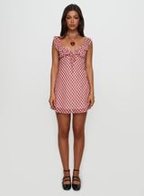 Marseilla Mini Dress Red Check