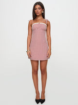 Burkes Mini Dress Red Check