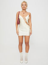 About A Girl Mini Dress Cornsilk