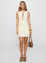 Dejonge Ring Sleeveless Mini Dress Cream
