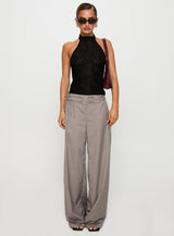 Hotter Than Fire Lace Halter Top Black