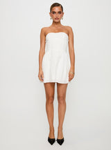 Sybille Strapless Mini Dress White