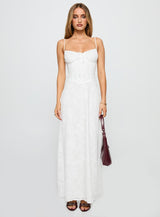 Kosetta Burnout Maxi Dress White