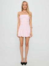 Mousse Strapless Mini Dress Pink