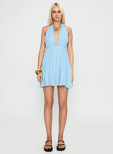 Saddler Mini Dress Blue