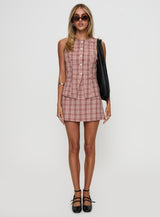 Theodosia Mini Skirt Red Check