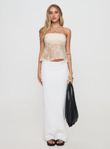 Quinnie Strapless Top Cream