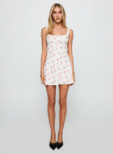 Lynsea Mini Dress Cream Floral