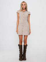 Arianwyn Mini Dress Brown Check