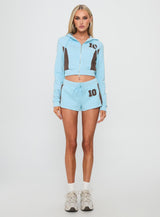 Notable Drawstring Micro Shorts Blue