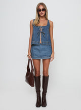 Stefenie Denim Skort Mid Wash