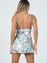 Cherish Mini Dress Multi Swirl