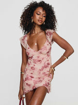 Trigg Mini Dress Pink Floral