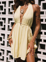 Saddler Mini Dress Lemon