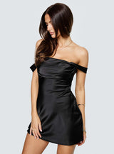 Zabbarra Off The Shoulder Mini Dress Black