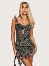 My Lifeline Frill Mini Dress Zebra