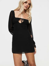 Bayford Long Sleeve Mini Dress Black