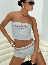 In Miami Strapless Top Grey