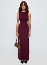 Undeniable Cut Out Maxi Dress Plum