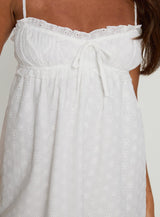 Marliene Broiderie Mini Dress White