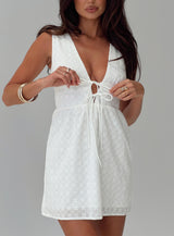 Pokey Mini Dress White Broderie