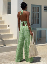Finesse Pants Green Floral