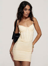 Tarini Corset Mini Dress Cream