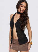 Scarface Tie Top Black