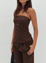 Irresistible Strapless Top Chocolate