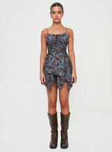 Barrett Mini Dress Blue / Floral