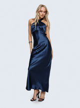 Rosaminta Halter Maxi Dress Cobalt Blue