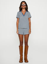 On Vacation Set Blue Stripe