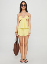 Lissone Tie Neck Set Yellow