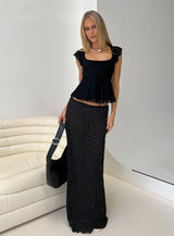 Ford Maxi Skirt Onyx Polka