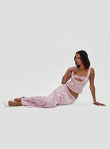 Kalei Maxi Skirt Pink Floral