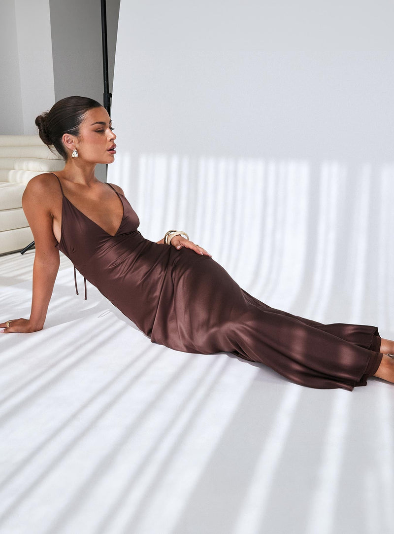 Angels Only Maxi Dress Chocolate