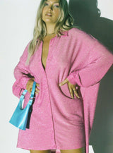 Evolving Shirt Dress Pink