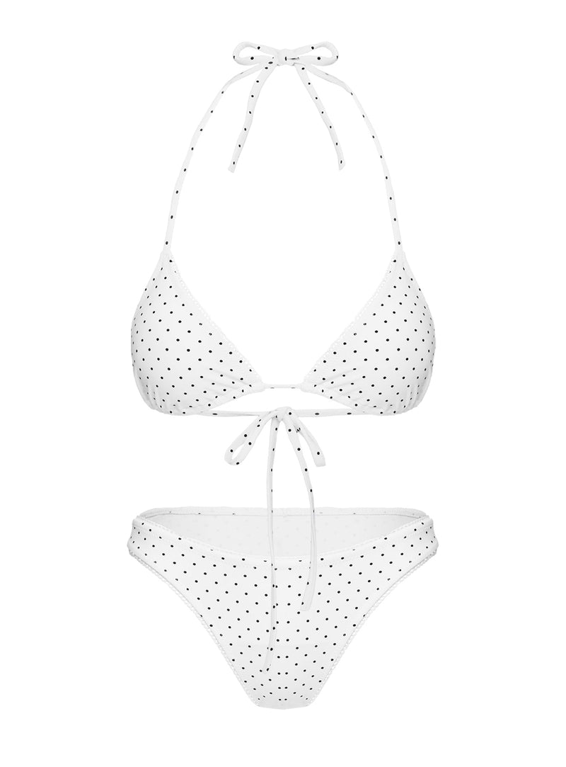 Jenner Triangle Bikini Top White / Black