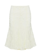 Aspyn Embroidered Midi Skirt Yellow