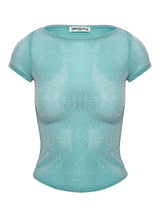 Crystal Clear Mesh Top Aqua