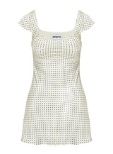 Lucienna Polka Dot Mini Dress White / Black Petite