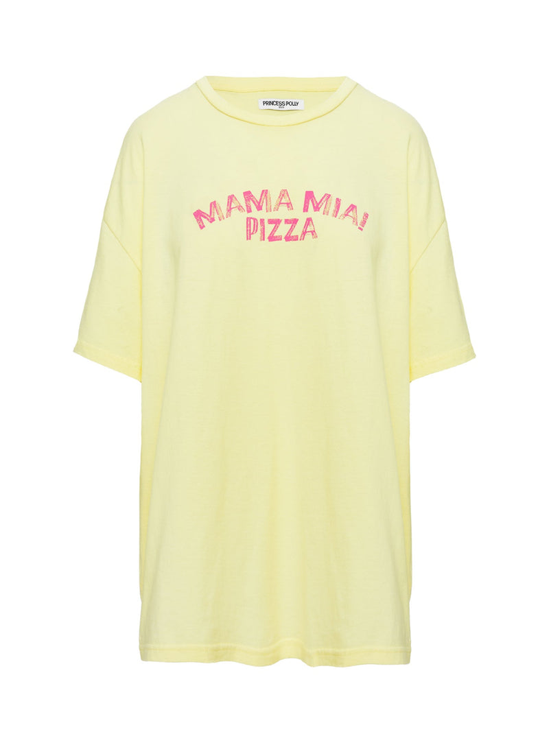 Made With Love Graphic Top Pastel Yellow