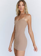 Rella Mini Dress Beige