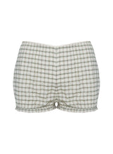 Mousie Micro Shorts Cream Plaid