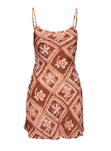 Vittorio Bias Cut Mini Dress Rust / Pink
